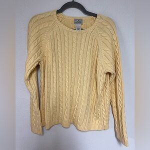 L.L. Bean Women's Soft Cable Knit Sweater - Cream